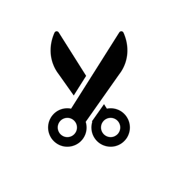 Schnitt Vektor Glyphen Flaches Symbol — Stockvektor