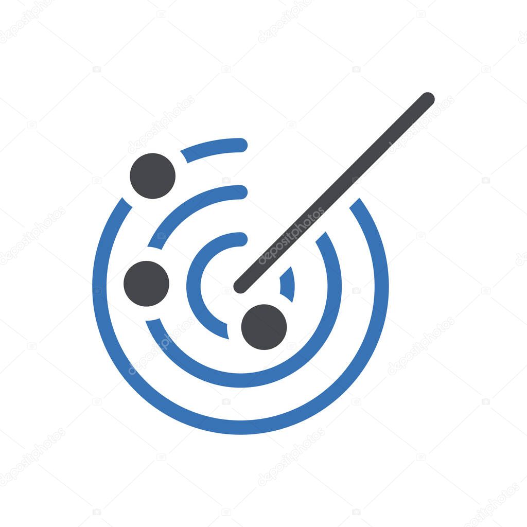 Satellite vector glyph color icon