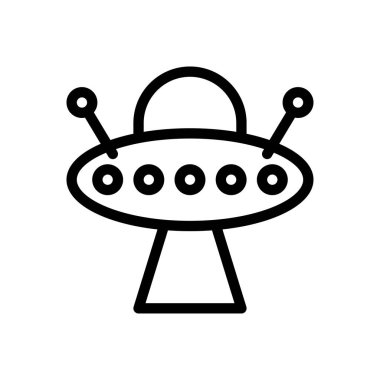 yabancı gemi vektör ince çizgi simgesi