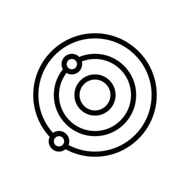 evren vektörü ince çizgi simgesi