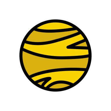 gezegen vektör renk çizgisi simgesi