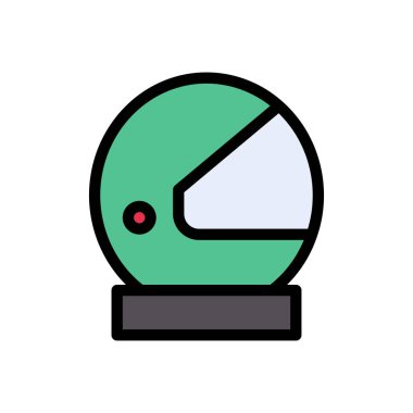 kozmonot vektör renk çizgisi simgesi