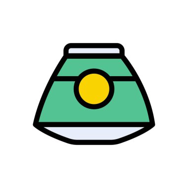 uzay gemisi vektör renk çizgisi simgesi