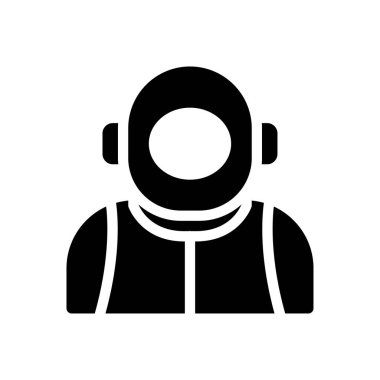 astronot vektör sembolü düz simge