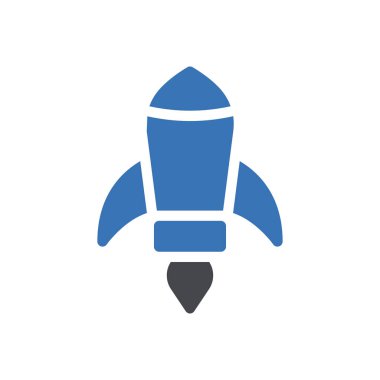 Uzay gemisi vektör renk simgesi