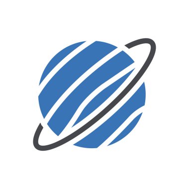 Satürn vektör renk simgesi