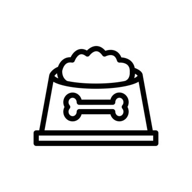 köpek vektörü ince çizgi simgesi