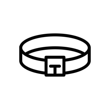 Kemerli vektör ince çizgi simgesi