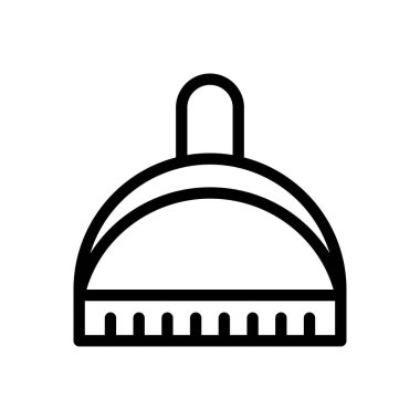 Temizleme vektörü ince çizgi simgesi