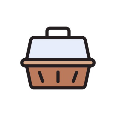 hayvan vektör renk çizgisi simgesi