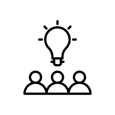 fikir vektörü ince çizgi simgesi