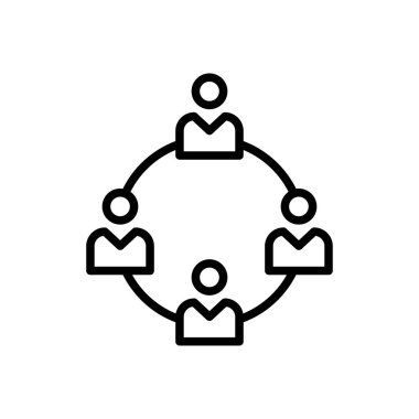 grup vektörü ince çizgi simgesi