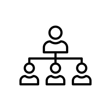 grup vektörü ince çizgi simgesi