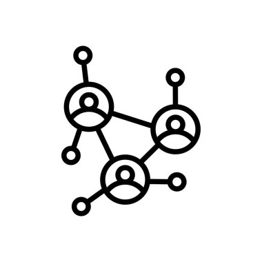 bağlı vektör ince çizgi simgesi