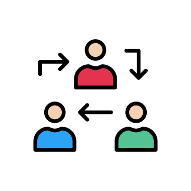 bağlantı vektör renk çizgisi simgesi