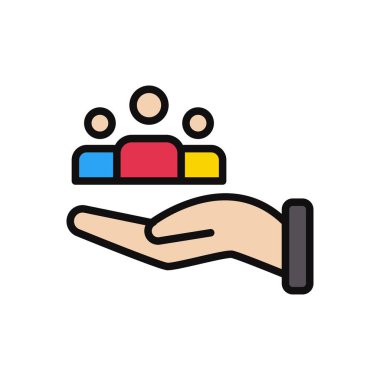 takım vektör renk çizgisi simgesi