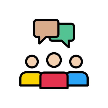 tartışma vektörü renk çizgisi simgesi