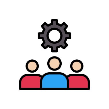 kadro vektör renk çizgisi simgesi