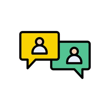 Sohbet vektör renk çizgisi simgesi