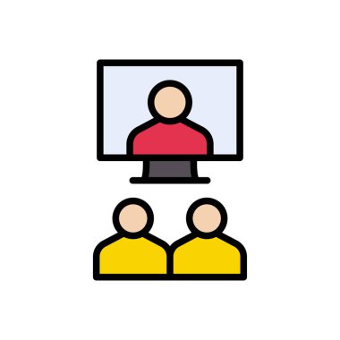 konferans vektör renk çizgisi simgesi