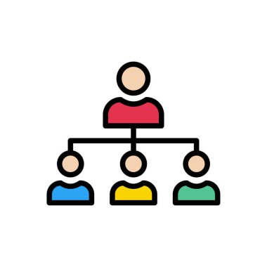 grup vektör renk çizgisi simgesi