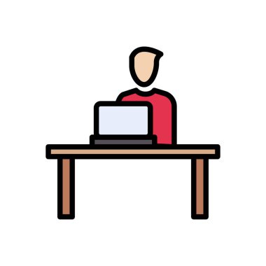 kullanıcı vektörü renk çizgisi simgesi