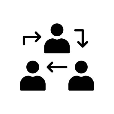 vektör glyph düz simgesine bağlan