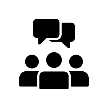 tartışma vektörü düz simgesi