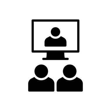 Konferans vektörü düz simgesi