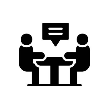 tartışma vektörü düz simgesi