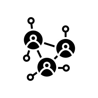 bağlı vektör glyph düz simgesi