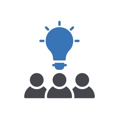 fikir vektörü renk simgesi