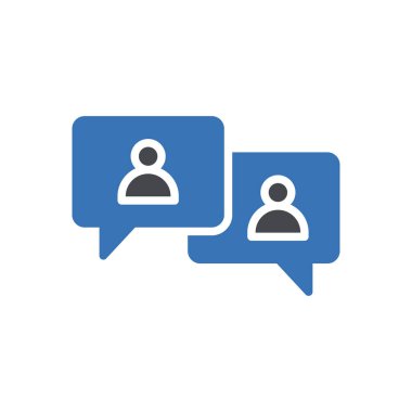 Sohbet vektörü renk simgesi