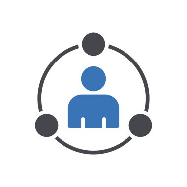 bağlı vektör kabartma renk simgesi