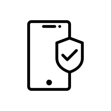 mobil vektör ince çizgi simgesi