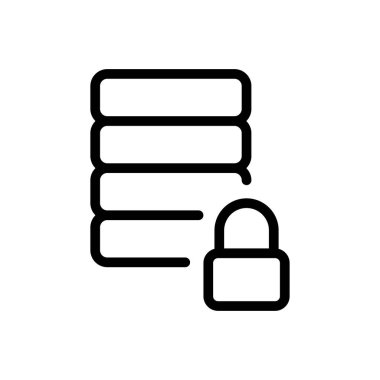 sunucu vektörü ince çizgi simgesi