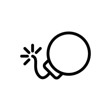 bomba vektör ince çizgi simgesi