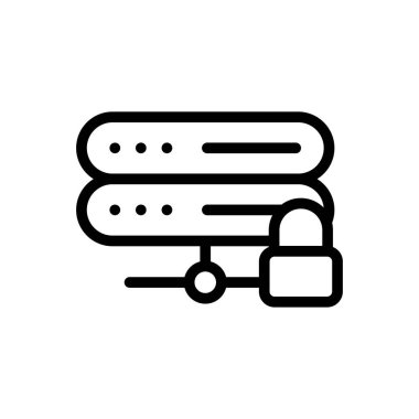 veritabanı vektörü ince çizgi simgesi