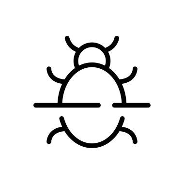 Virüs vektörü ince çizgi simgesi