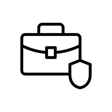 Güvenlik vektörü ince çizgi simgesi