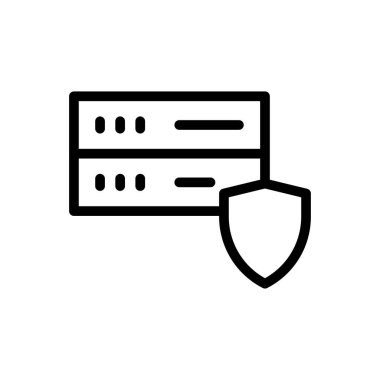 veritabanı vektörü ince çizgi simgesi