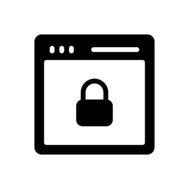 tarayıcı vektörü glyph düz simgesi