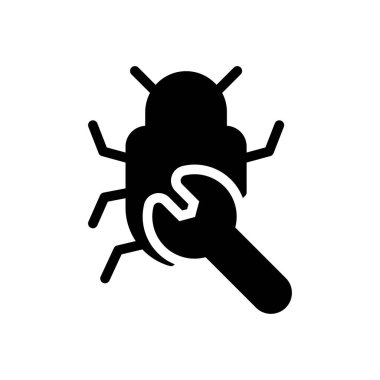 hata vektörü glyph düz simgesi