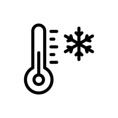 iklim vektörü ince çizgi simgesi