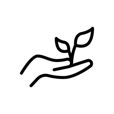 Doğa vektörü ince çizgi simgesi