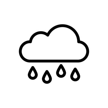 bulut vektörü ince çizgi simgesi