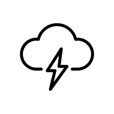 fırtına vektörü ince çizgi simgesi