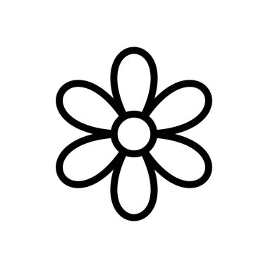 çiçek vektörü ince çizgi simgesi