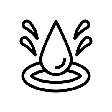 yağmur vektörü ince çizgi simgesi