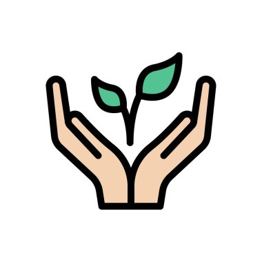 doğa vektörü renk çizgisi simgesi